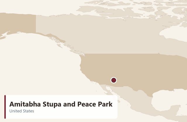Amitabha Stupa and Peace Park - location map