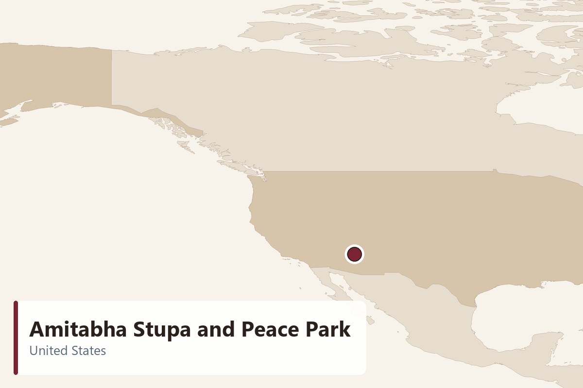 Amitabha Stupa and Peace Park - location map