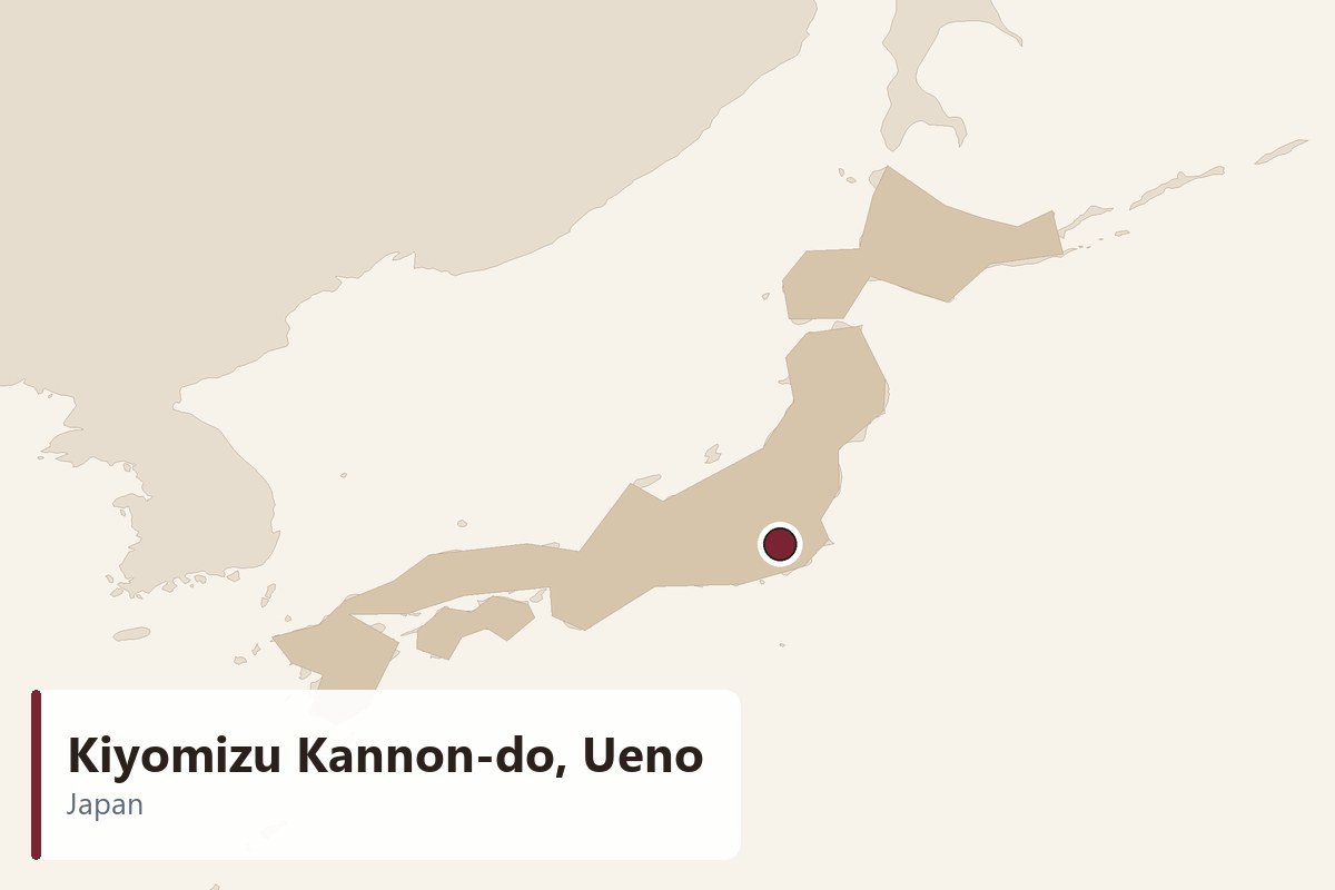 Kiyomizu Kannon-do, Ueno - location map