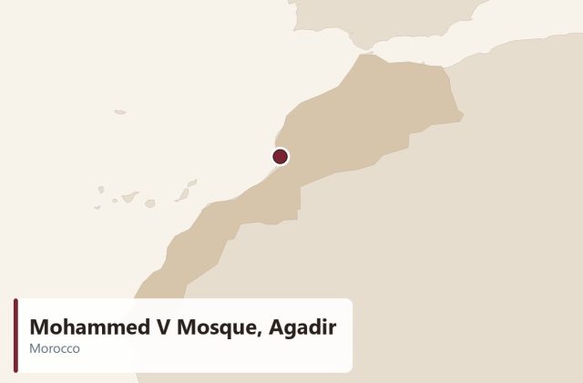 Mohammed V Mosque, Agadir - location map